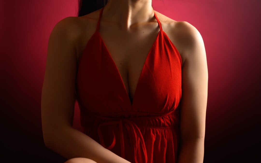 A moment wrapped in crimson.